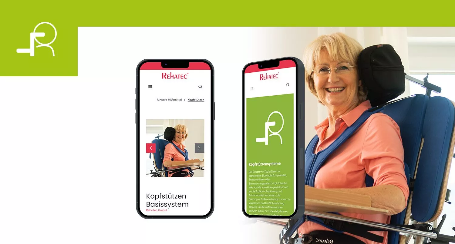 Website Relaunch Shopware 6 - Mobile Version der Website für Rehahilfsmittel