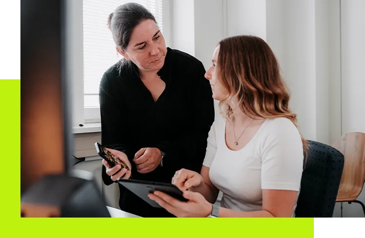 Content Marketing in Heidelberg – Teammitglieder von imc bei der Contentproduktion