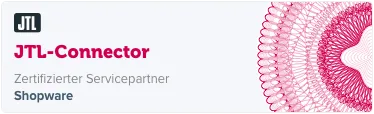 JTL Shop Agentur - Badge JTL Connector zertifizierter Servicepartner Shopware