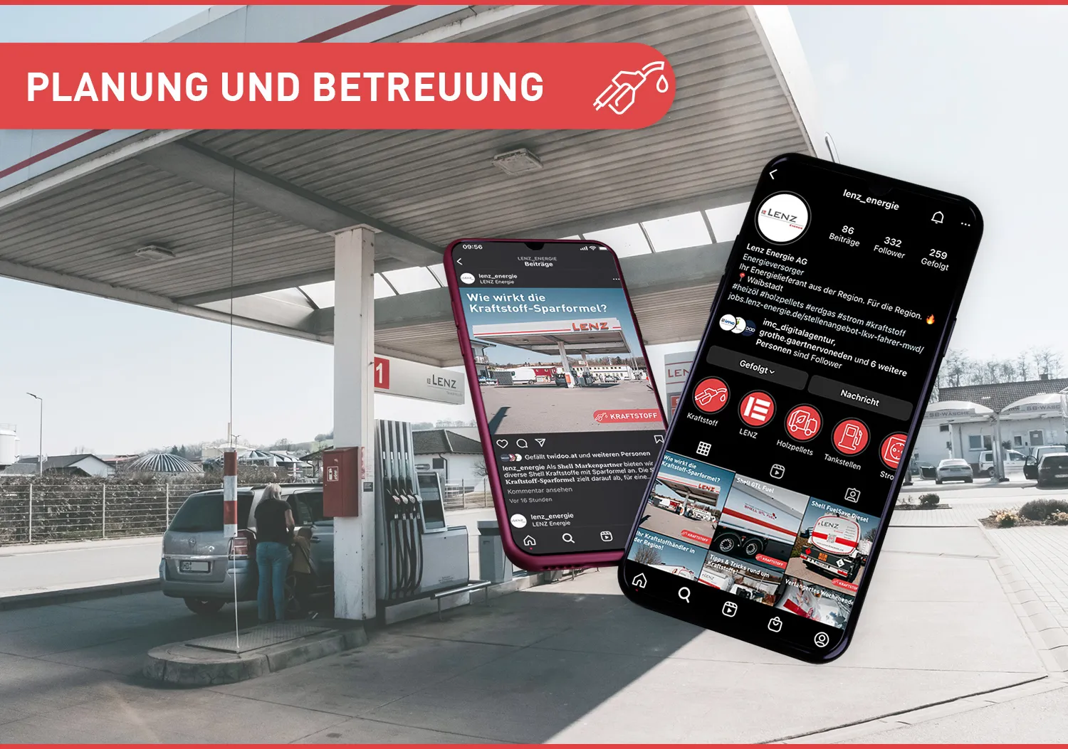 Lenz Energie Social Media Planung - Instagram-Profil und -Posting