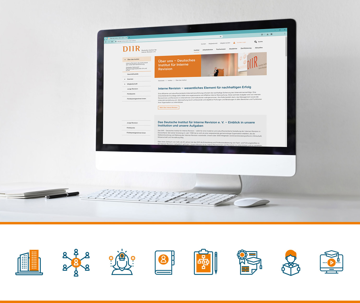Softwareentwicklung Webseite – Unterseite der Webseite von DIIR