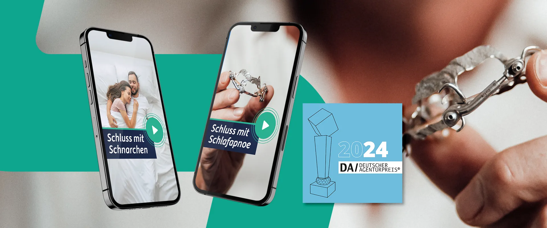 Leadgenerierung ApnoePerfect – Smartphones mit Vorschaubild von Reels