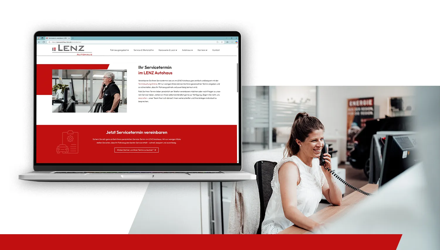 Corporate Website Lenz Autohaus – Eindrücke der Referenz von imc