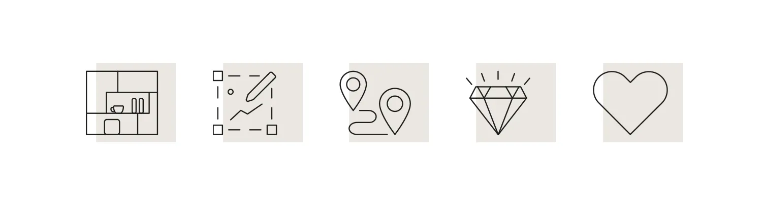 Web-Relaunch Icons – 5 Icons von der Küchen Kall Webseite